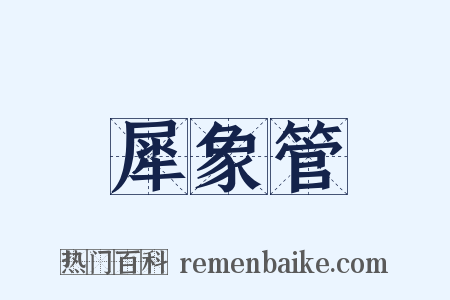犀象管是什么意思的图片
